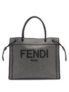 Matchesfashion.com Fendi - Roma Shopper Small Felted Tote - Womens - Grey