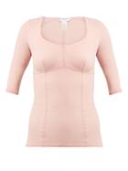Matchesfashion.com Ernest Leoty - Ines Topstitched Performance Top - Womens - Pink
