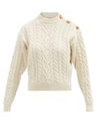 Blaz Milano - Highland Cable-knit Wool-blend Sweater - Womens - White