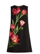 Dolce & Gabbana Embroidered Wool-blend Mini Dress