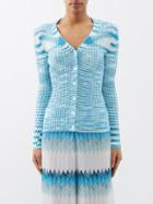 Missoni - Space-dyed Ribbed Cardigan - Womens - Blue White