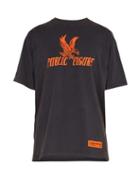 Matchesfashion.com Heron Preston - Public Figure Eagle Print Cotton T Shirt - Mens - Navy