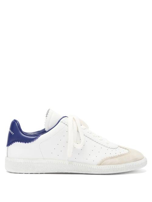 Matchesfashion.com Isabel Marant - Bryce Leather And Suede Trainers - Womens - Blue White