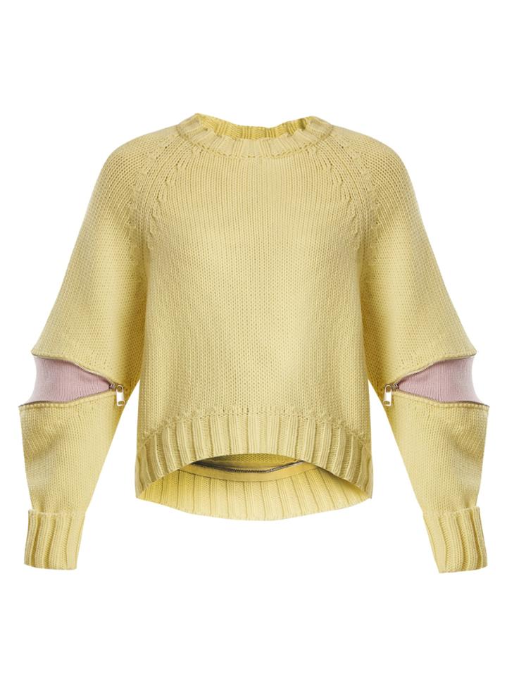 Alexander Mcqueen Zipped-sleeve Wool Sweater