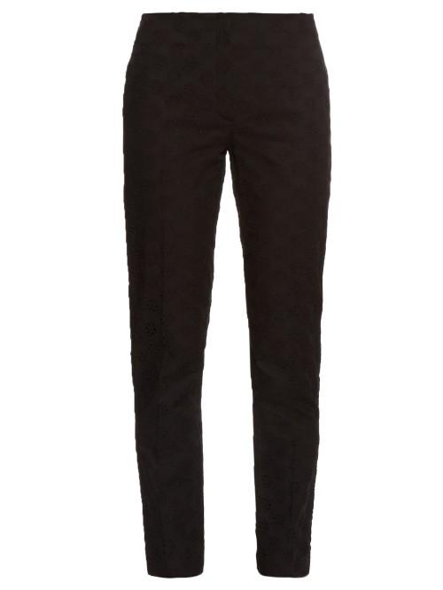 Nina Ricci Broderie-anglaise Tapered-leg Trousers