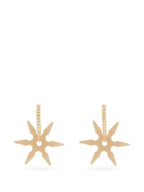 Matchesfashion.com Vetements - Throwing Star Single Earring - Womens - Gold