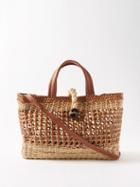 Serena Uziyel - Delphine Large Raffia And Leather Tote Bag - Womens - Tan