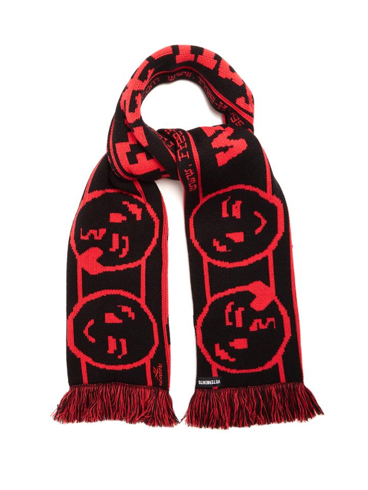Vetements X Reebok Free Hugs Intarsia-knit Scarf