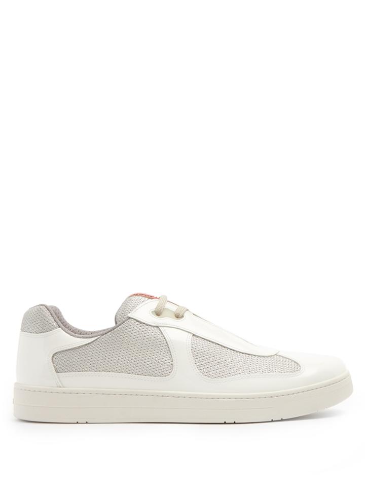 Prada New America's Cup Low-top Patent-leather Trainers