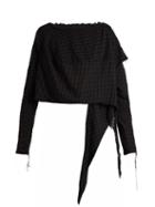 Vivienne Westwood Anglomania Draped-side Checked Cotton Top