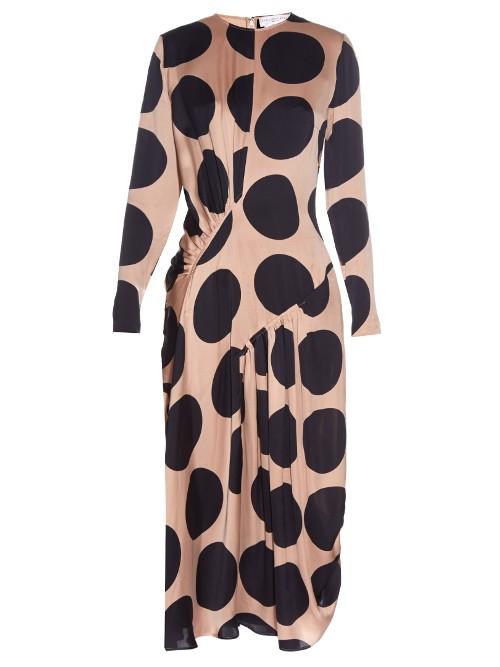 Stella Mccartney Large Polka-dot Print Long-sleeved Dress