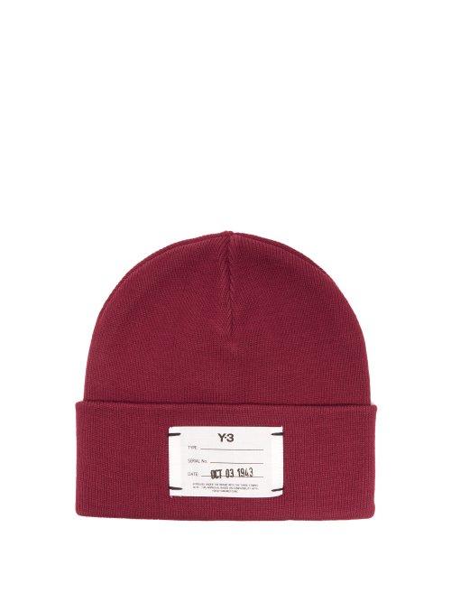 Matchesfashion.com Y-3 - Logo Ribbed Cotton Beanie Hat - Mens - Red