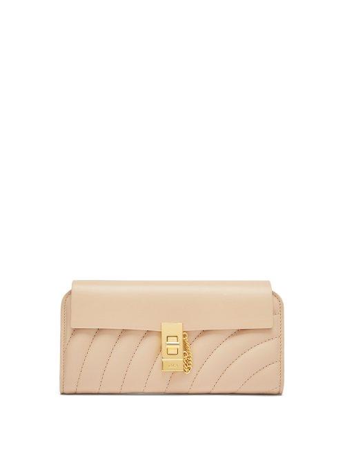 Matchesfashion.com Chlo - Drew Quilted Leather Wallet - Womens - Beige