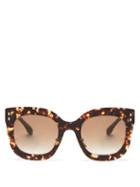 Matchesfashion.com Isabel Marant Eyewear - Trendy Cat-eye Tortoiseshell-acetate Sunglasses - Womens - Tortoiseshell