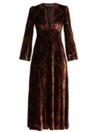 Matchesfashion.com Etro - Rosolite Paisley Devor Velvet Dress - Womens - Black Multi