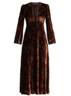 Matchesfashion.com Etro - Rosolite Paisley Devor Velvet Dress - Womens - Black Multi