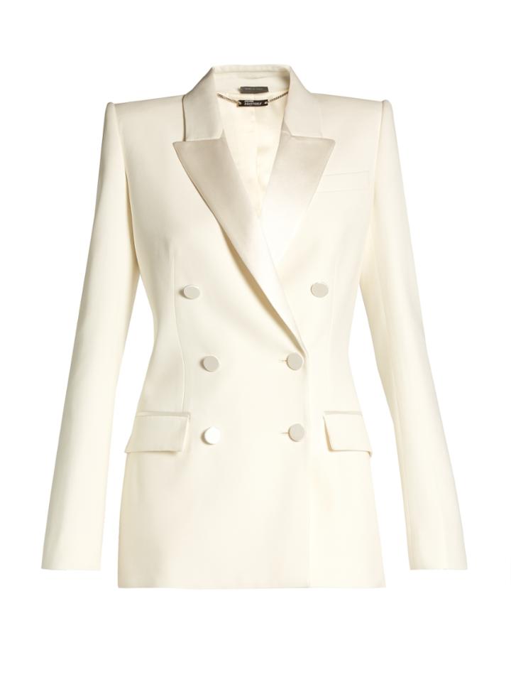 Alexander Mcqueen Satin-lapel Double-breasted Jacket