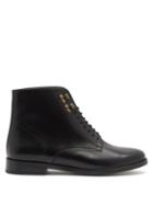 Matchesfashion.com A.p.c. - Frances Lace-up Leather Ankle Boots - Womens - Black