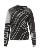 Mens Rtw Y/project - Logo-print Draped Long-sleeve T-shirt - Mens - Black