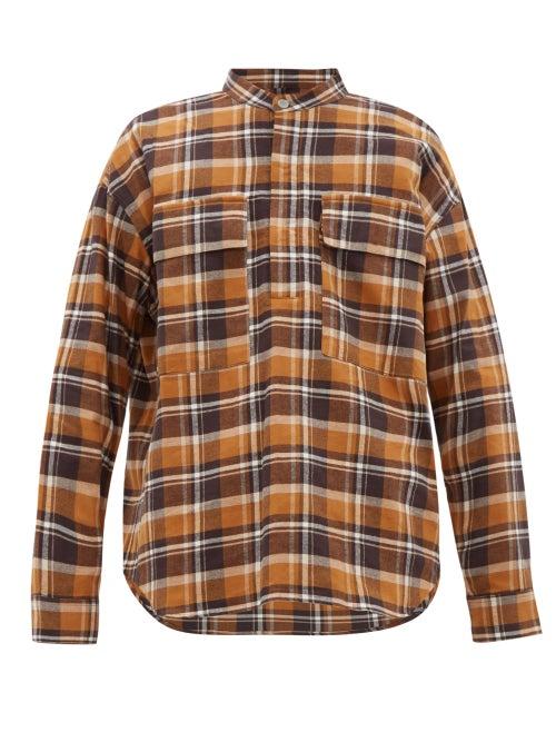 Matchesfashion.com Fear Of God - Plaid Cotton Twill Shirt - Mens - Brown Multi