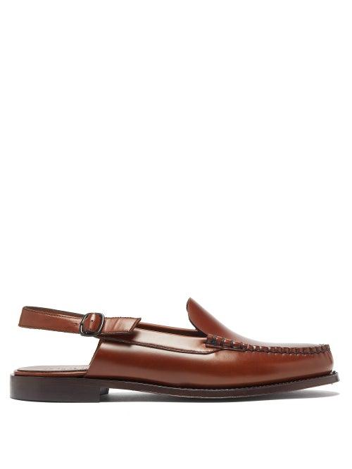 Matchesfashion.com Hereu - Raiguer Slingback Leather Loafers - Mens - Brown