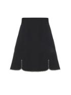 Alexander Wang Embellished Wool-gabardine Skirt