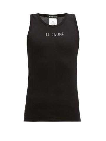 Matchesfashion.com Ann Demeulemeester - Le Faune-print Cotton-jersey Tank Top - Mens - Black