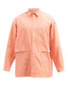 Matchesfashion.com E. Tautz - Lineman Patch-pocket Cotton-oxford Shirt - Mens - Light Orange
