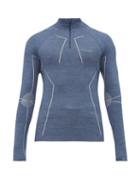 Matchesfashion.com Falke Ess - Wool Tech Virgin Wool Blend Thermal T Shirt - Mens - Light Blue