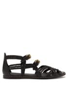 Matchesfashion.com See By Chlo - Katie Double Buckle Braided Leather Sandals - Womens - Black