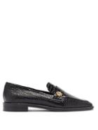 Matchesfashion.com Fabrizio Viti - Forever Crocodile-effect Leather Loafers - Womens - Black Multi