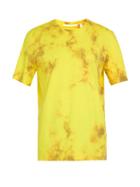 Matchesfashion.com Helmut Lang - Logo Print Tie Dye Cotton T Shirt - Mens - Yellow