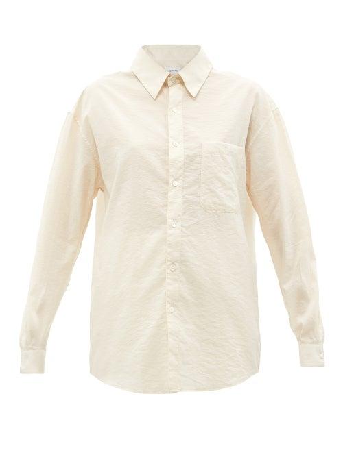 Lemaire - Patch-pocket Cotton-blend Shirt - Womens - Ivory
