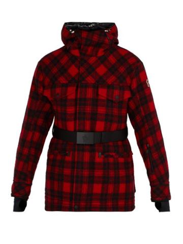 Matchesfashion.com 3 Moncler Grenoble - Lumberjack Down Filled Wool Ski Jacket - Mens - Red Multi