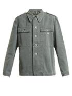 Matchesfashion.com Myar - Oversized Denim Army Jacket - Womens - Grey