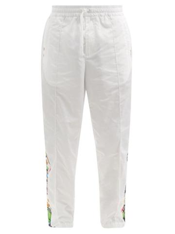 Matchesfashion.com Versace - Trsor De La Mer Shell-print Track Pants - Mens - White
