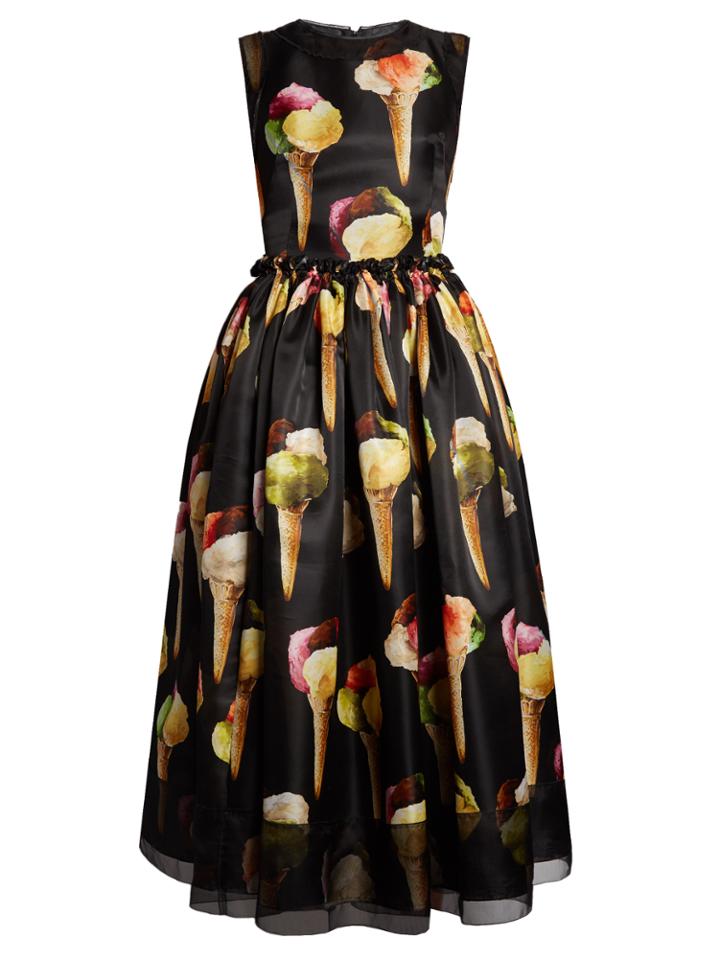 Dolce & Gabbana Gelato-print Organza Midi Dress