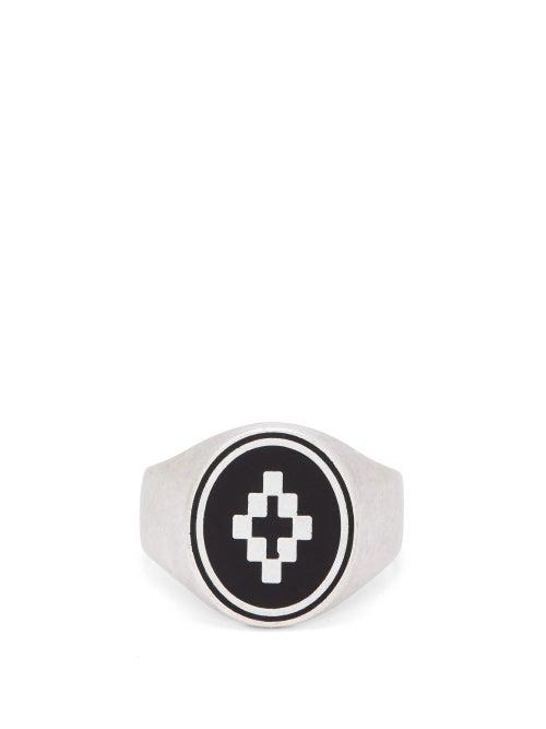 Matchesfashion.com Marcelo Burlon - Cross Logo Ring - Mens - Silver