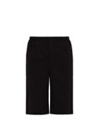 Matchesfashion.com Lemaire - Wide Leg Cotton Twill Shorts - Mens - Black