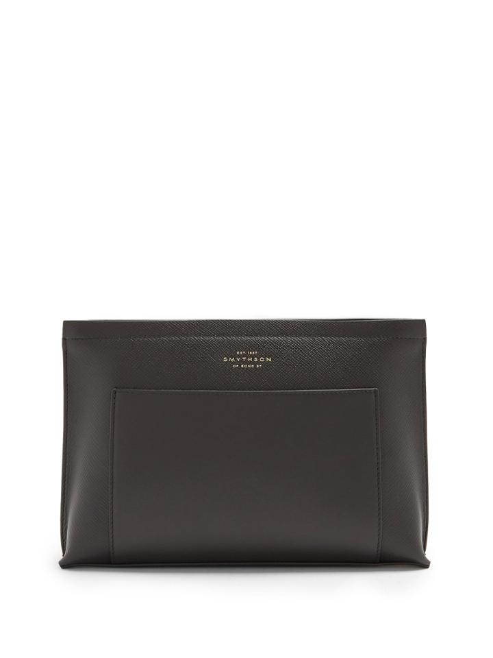 Smythson Panama Leather Pouch
