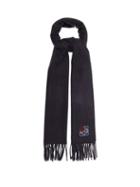 Mens Accessories Loewe - Anagram-embroidered Cashmere Scarf - Mens - Navy