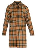Matchesfashion.com Burberry - Vintage Check Alpaca Blend Car Coat - Mens - Camel