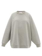 Matchesfashion.com Raey - Organic And Recycled-yarn Cotton-blend Sweatshirt - Womens - Grey Marl
