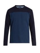 Blue Blue Japan Contrast Yarn-dyed Cotton-jersey Sweatshirt