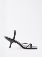 The Row - Rai 65 Patent-leather Sandals - Womens - Black