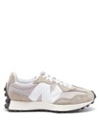 New Balance - 327 Nylon And Suede Trainers - Womens - Beige