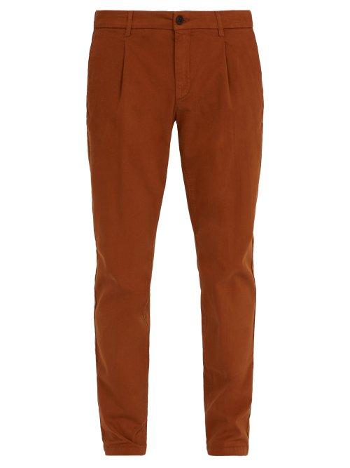 Matchesfashion.com Altea - Mid Rise Slim Leg Trousers - Mens - Tan