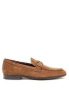 Matchesfashion.com Tod's - T-logo Suede Loafers - Mens - Brown