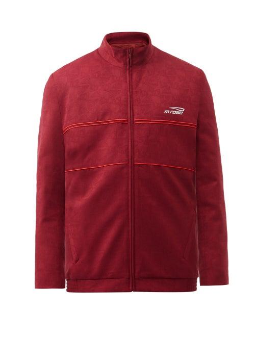 Martine Rose - Logo-jacquard Piped Wool Track Jacket - Mens - Red