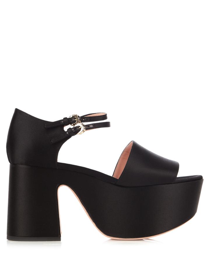 Rochas Satin Platform Sandals